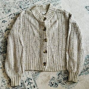 Madewell Speckled Knit Boxy Cardigan